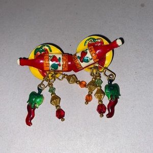 LUNCH at the Ritz Chili Pepper/Hot Sauce Earrings